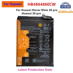 Batterie de téléphone d'origine pour Huawei P30 Pro/ Mate20 Pro, remplacement 24.com, 100%, HB486486ECW, 4200mAh