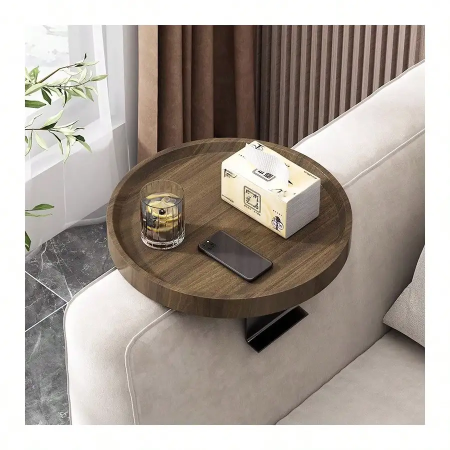 Adjustable and Movable Sofa Armrest Table with Storage, Mini Tea Coffee Table  Side Table  Small Table  Mesa  Bed Side Table