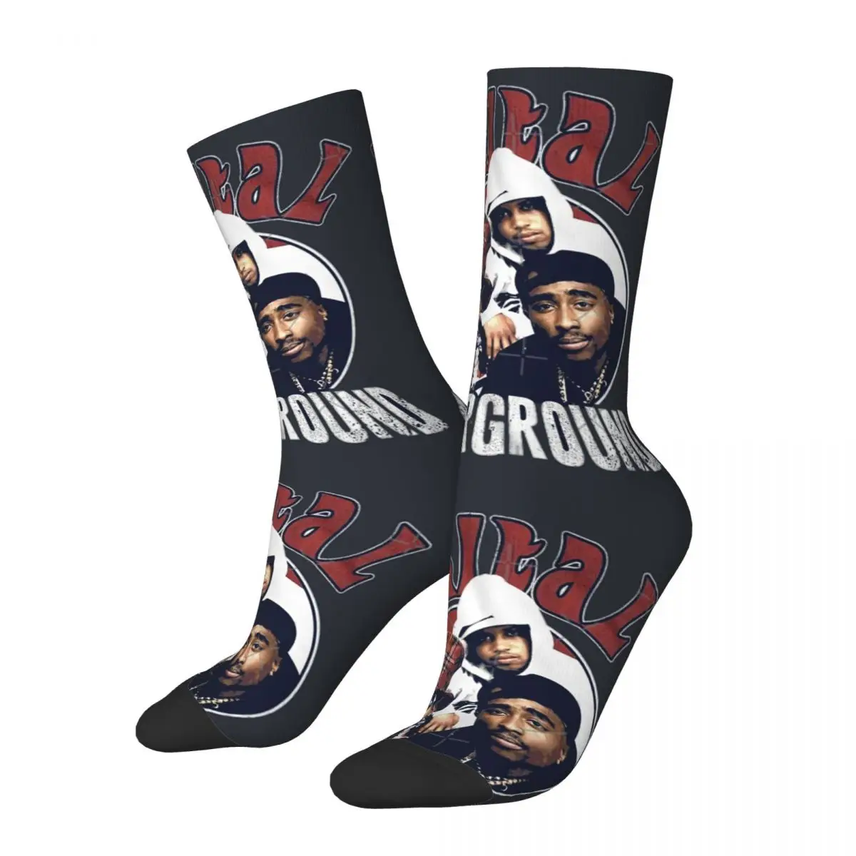 Funny compression Squad 1990 Humpty Dance,Retro Rapper Sock Men pop urban Pattern Printed Crew Sock official-website tops fugees