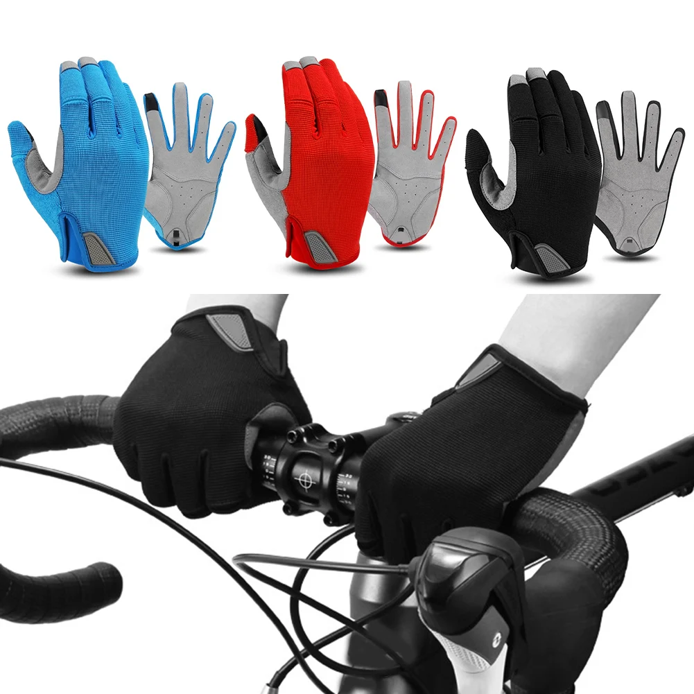 

Bicycle Full Finger Gloves For Men & Women Autumn Winter Touch Screen Bike Gloves Artificial Elastic Fiber