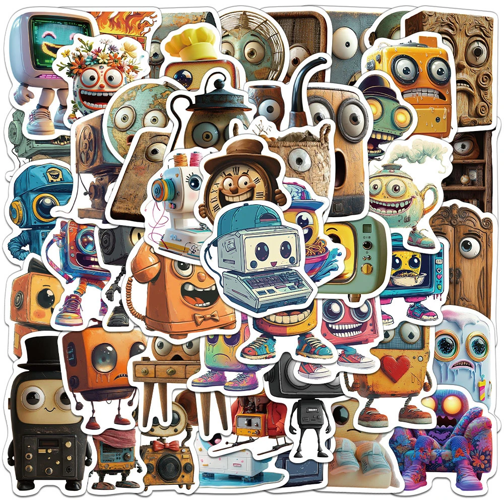 

10/30/50pcs Funny Cartoon Tool Stickers Cute Graffiti Decals for Kids Toys DIY Luggage Phone Stationery Waterproof Sticker Decor