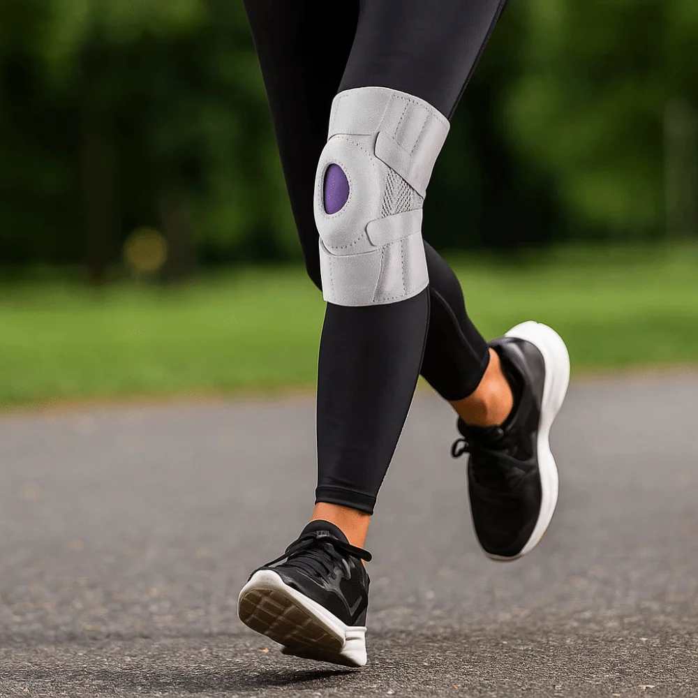 

Decompressive Adjustable Kneepad Non-slip with Support Strip Knee Pad Breathable Silicone Protection Patella Protector Running