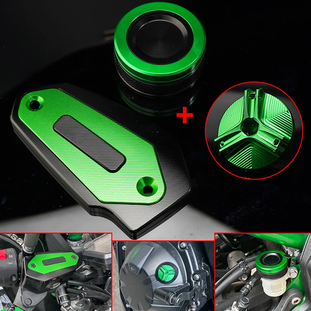 

ZX25R Accessories Motorcycle Rear Front Brake Fluid Covers and Oil Filler Cap Protection For Kawasaki NINJA ZX 25R ZX-25R ZX25R