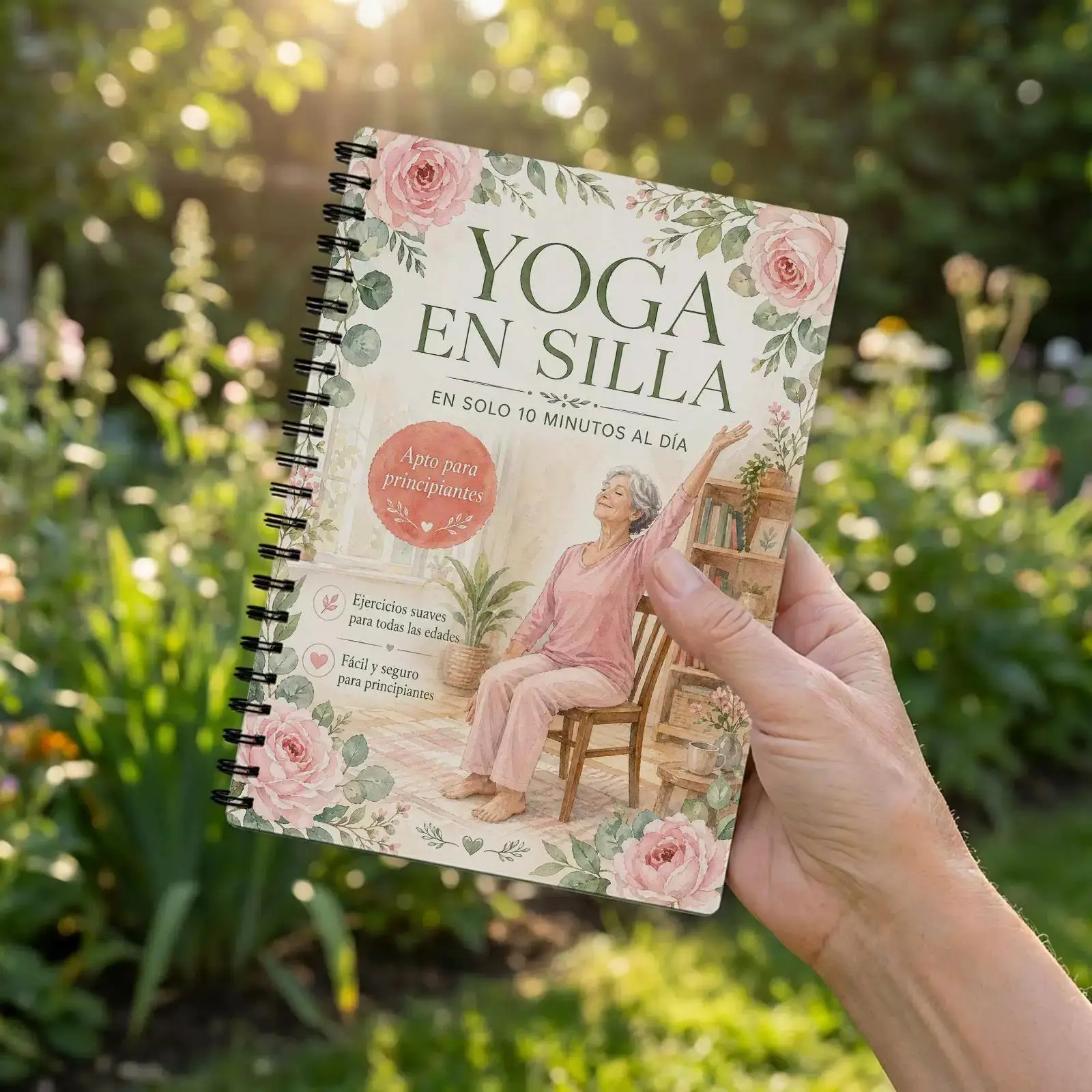 Spanish Version Yoga En Silla Guide Book Weight Loss Muscle Strengthening Flexibility Beginner Friendly Workout Training