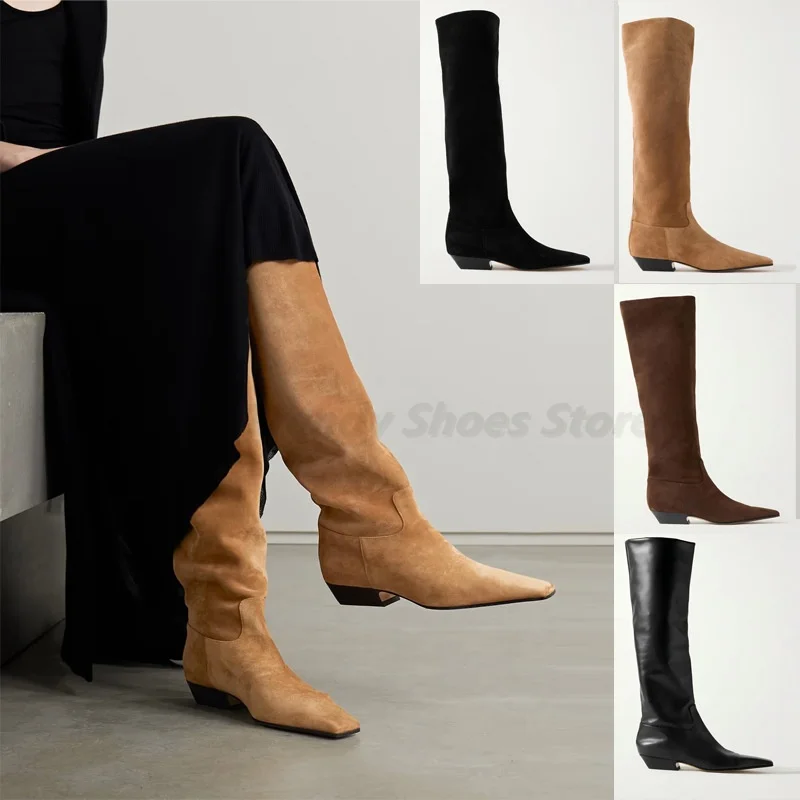 

Light Luxury Niche Retro Spring New Women's Shoes and Boots Leather Commuting High Top Women's Boots for Foreign Trade