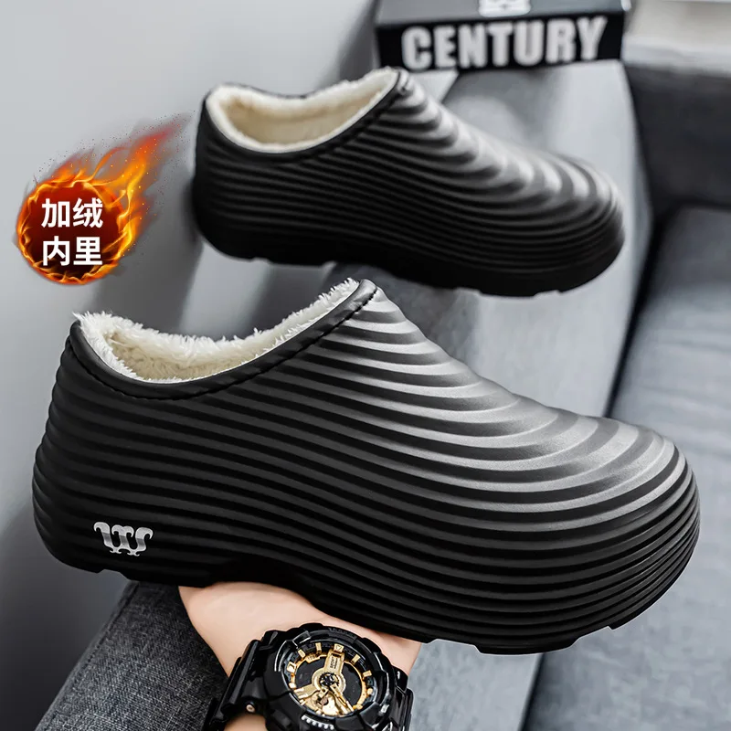 Chef cotton shoes men's autumn and winter models fleece warm bag head cover feet waterproof and non-slip