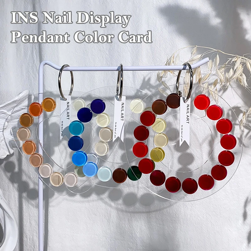 【B】Nail Swatches Color Card Display Board Gel Polish Template Nail Art Tips Sample Stand Nail Polish Practice Desktop Storage