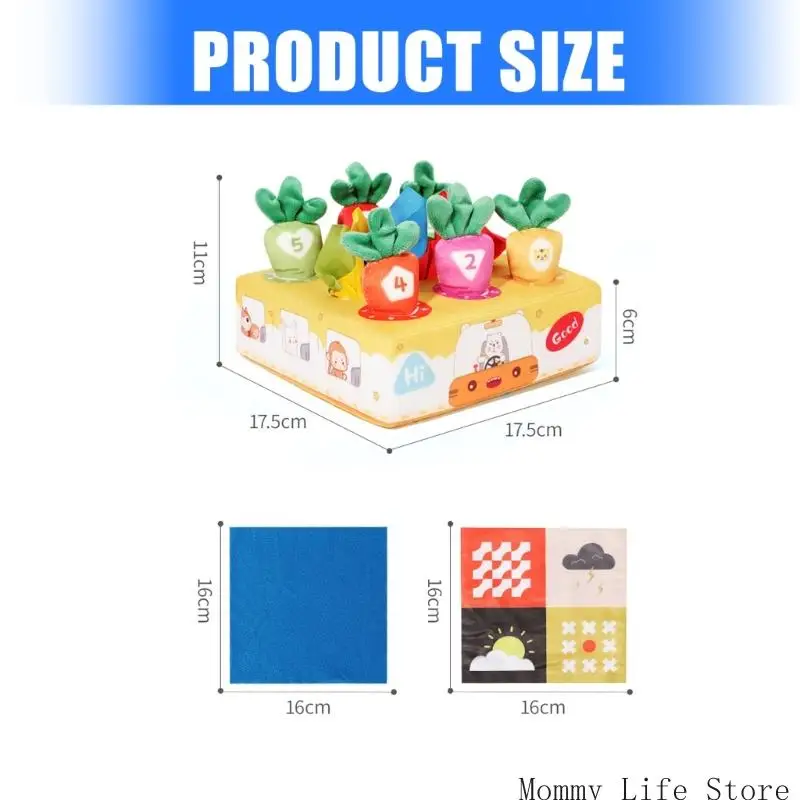 Early Learning baby sensory play crinke paper pluche wortelen kleurrijke weefsels