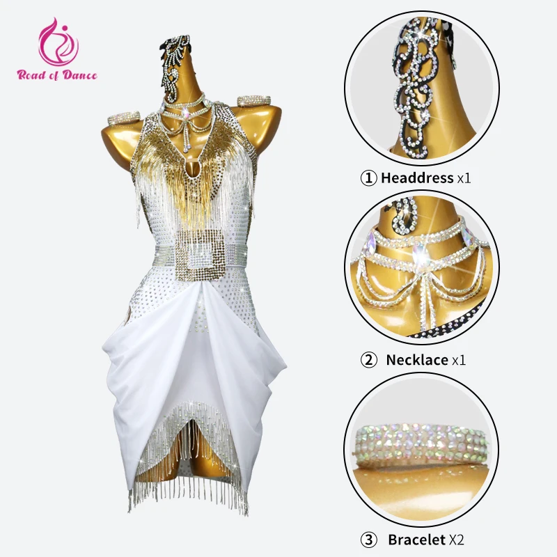 Abiti da festa Abito da ballo latino 2025 Midi Abito da sera da donna Sala da ballo Gonna da ballo sexy Pratica Costumi da ballo da sera per ragazze