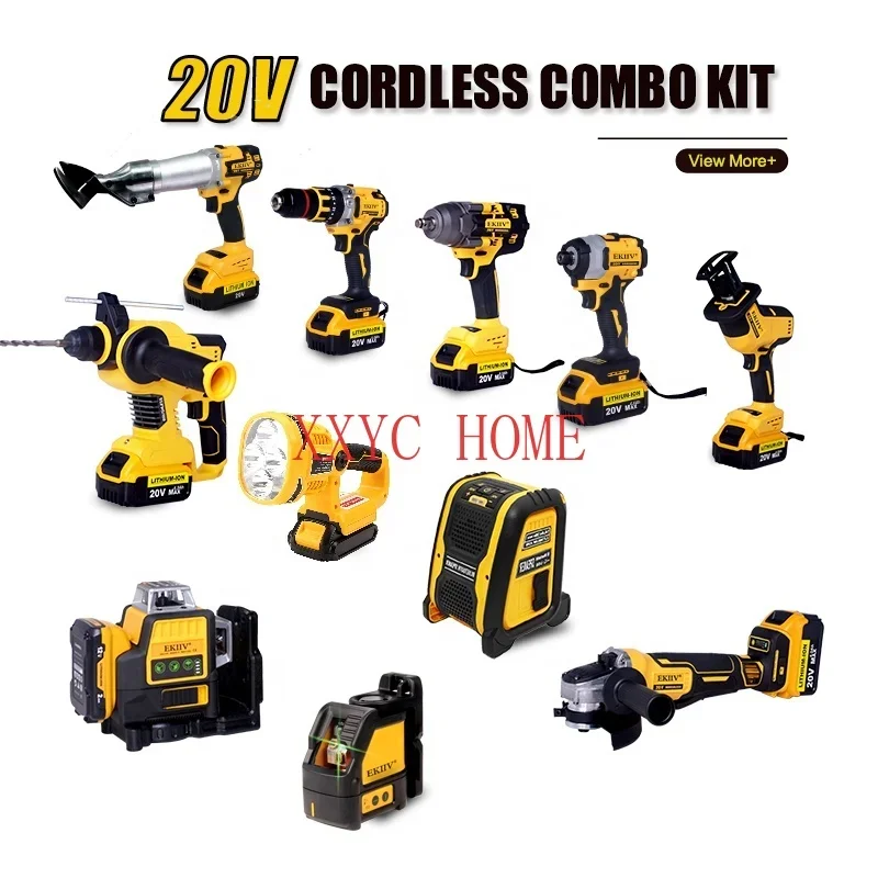 DW2102 Quality Assurance cordless drill tool set 2pcs 4.0Ah 20V for Dewal cordless tools set combo professional