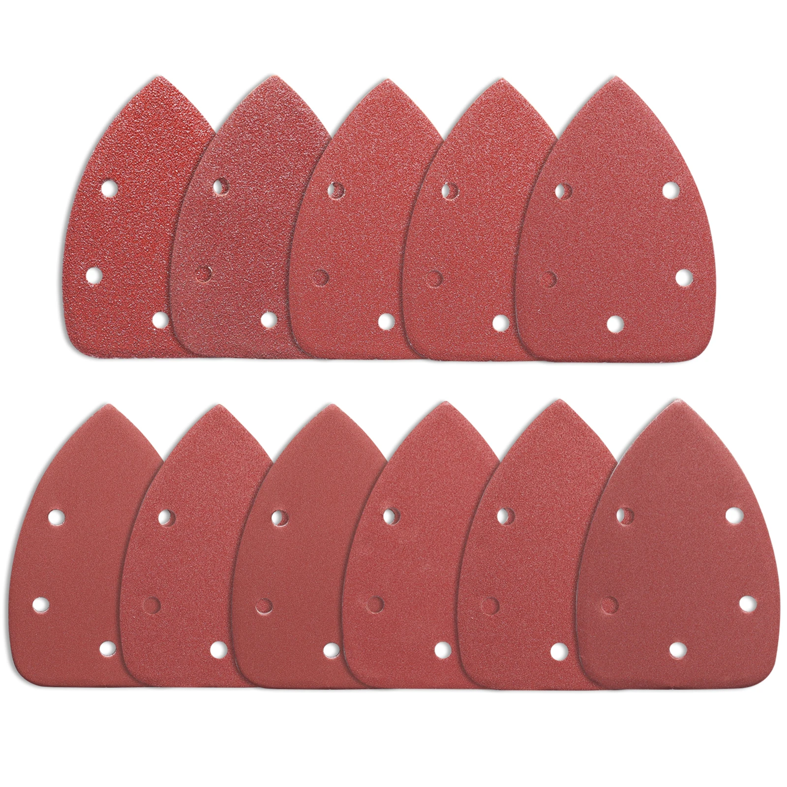 88Pcs 40-800Grits Assorted  Mouse Sander Pad  Detail Sandpaper Sheets Hook and Loop 5 Holes Fit Black and Decker Sander Pads