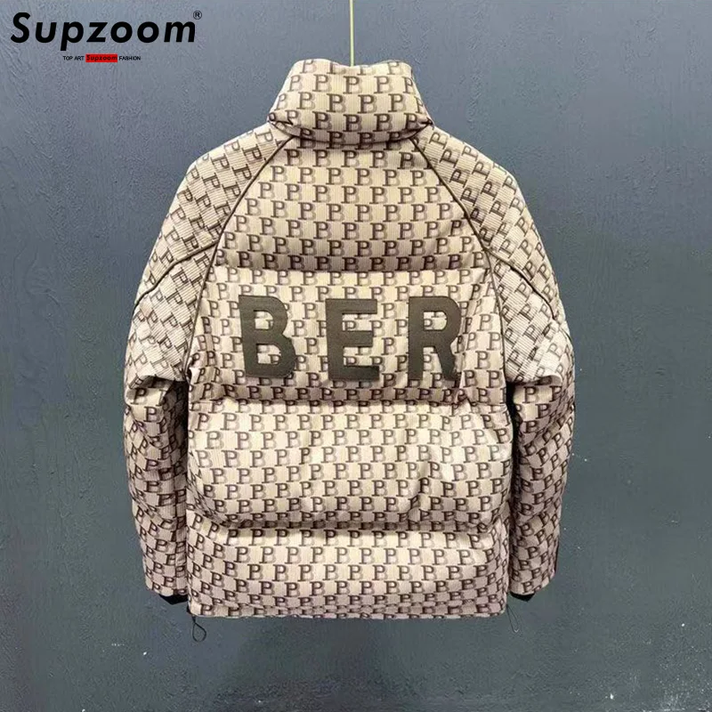 Supzoom 2024 New Arrival Top Fashion Appliques Autumn And Winter Large Embroidery Letters Warm Coat Casual Down Jacket Men