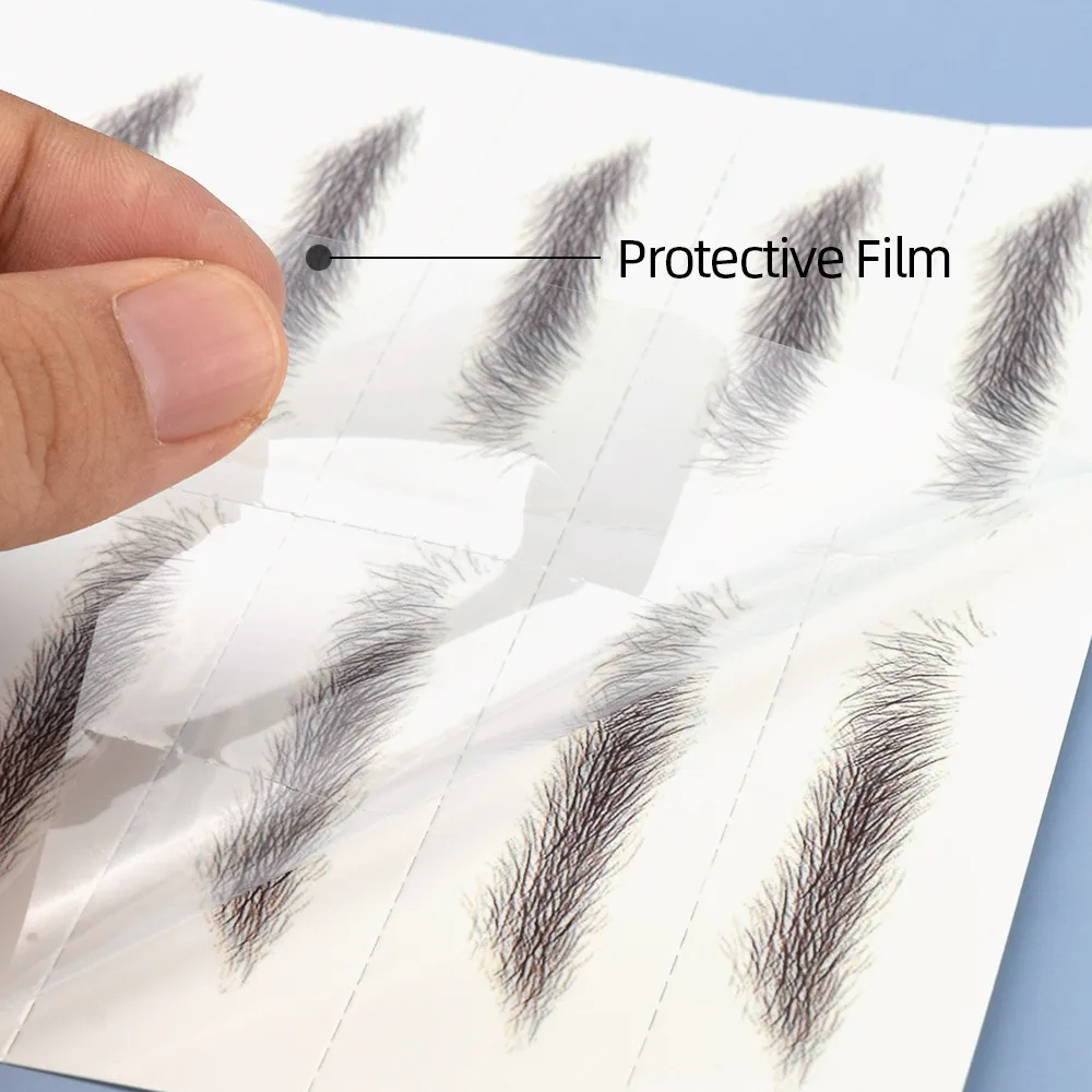 3D Hair-like Texture False Eyebrow Tattoo Sticker Waterproof Long Lasting Stick-on Eye Brows Natural Easy To Wear Brows Stickers