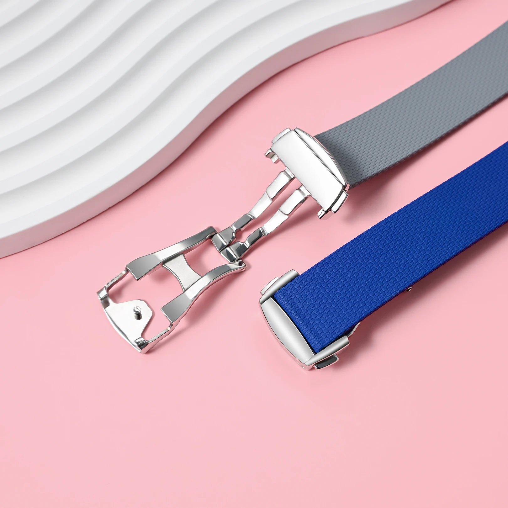 فلورو المطاط حزام ل سواتش X أوميغا MoonSwatch 20 مللي متر FKM الإفراج السريع العالمي حزام (استيك) ساعة سوار ل ساماستر 300 600 #3