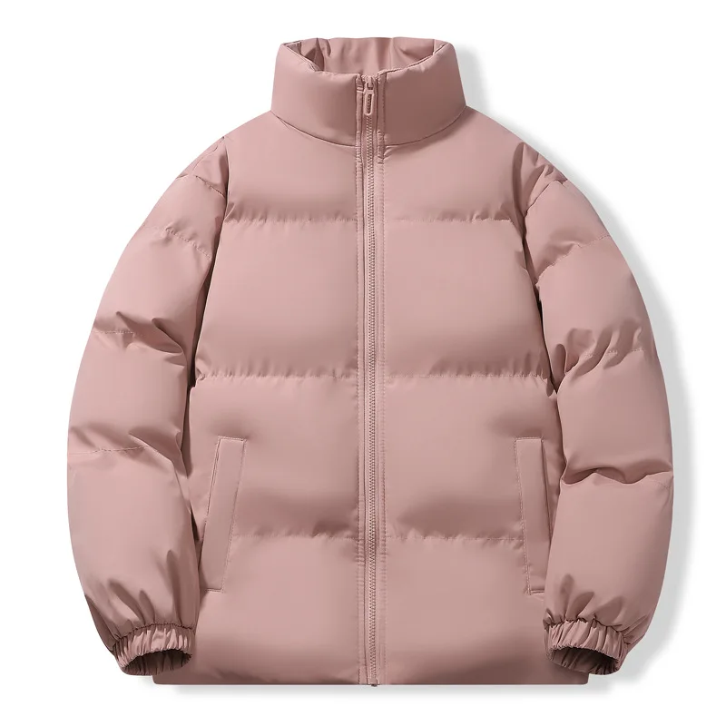 メンズスタンドアップカラーコットンジャケット、厚く暖かいマルチカラージャケット、ルーズカジュアルカップルジャケット、防風性と防寒性