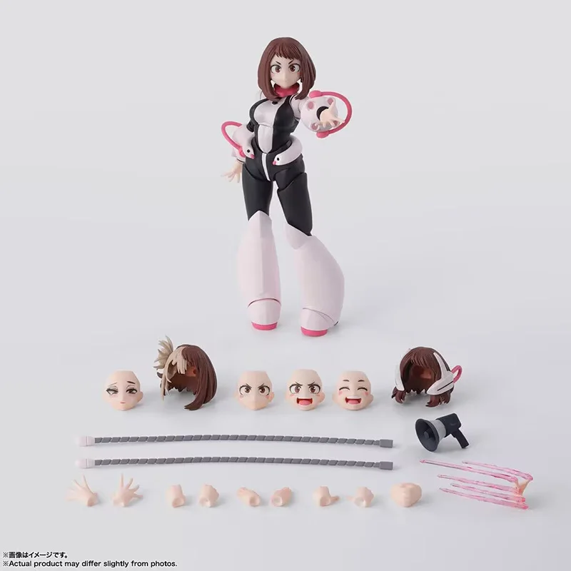 

In Stock Bandai My Hero Academia Ochaco Uraraka Anime Film Merchandise Articulated Desktop Decoration Model Pvc Material Gift