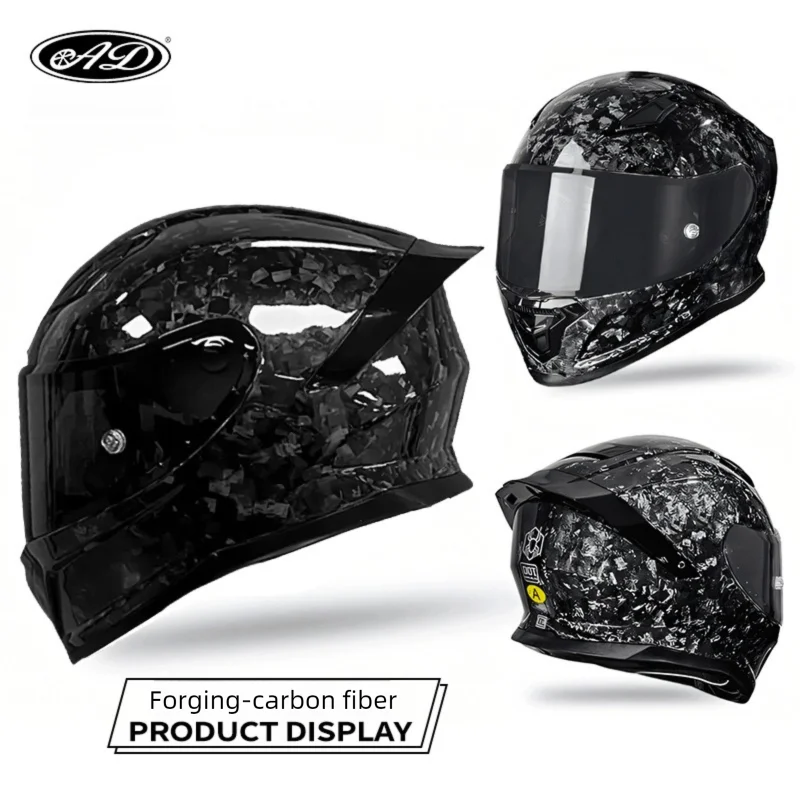 Nuevo casco de motocicleta de cara completa de fibra de carbono de alta calidad con protección solar, cascos con certificación DOT al por mayor de fábrica