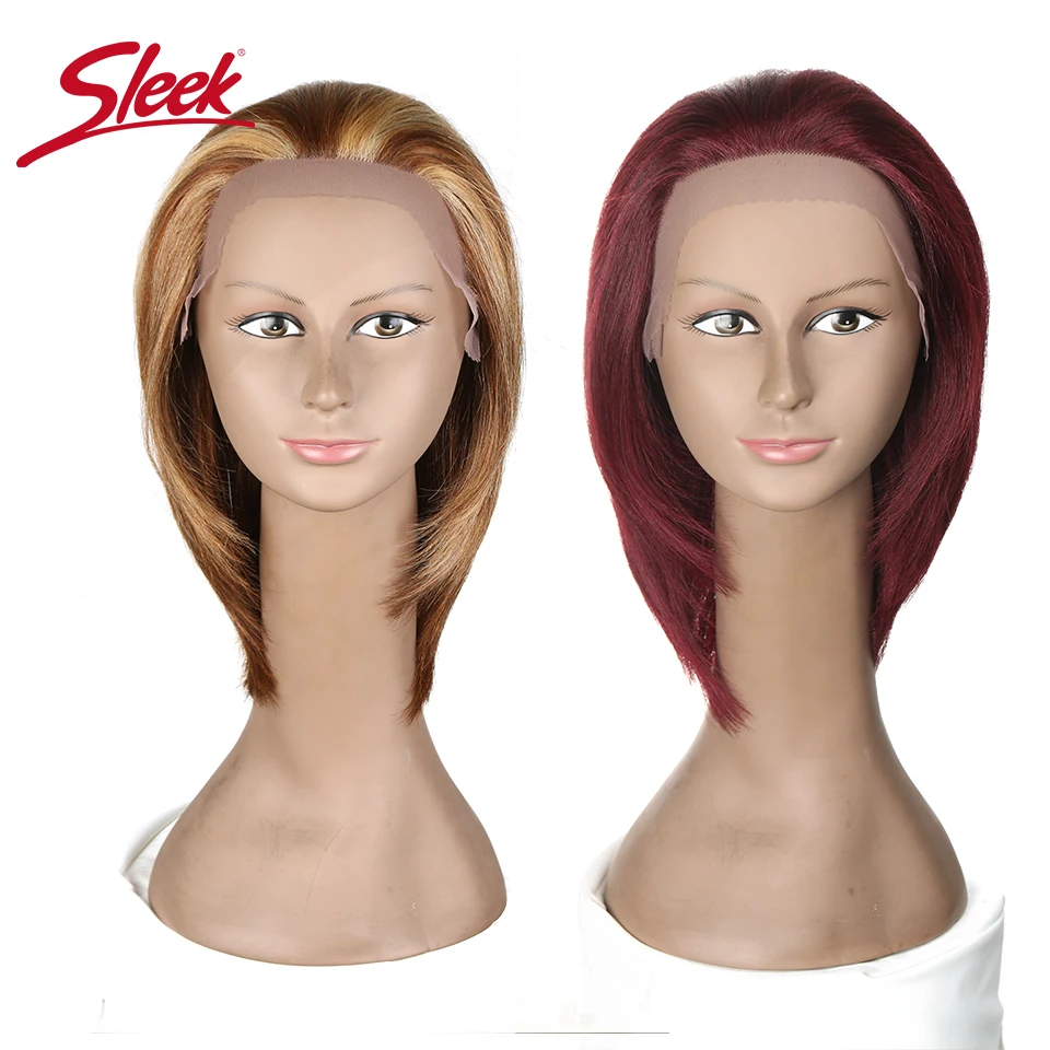 Sleek Brazilian Lace Front Human Hair Wigs Blonde DX3147 Highlight F2/33 DX4/30 Red 99J Color Wig Straight Remy Human Hair Wigs