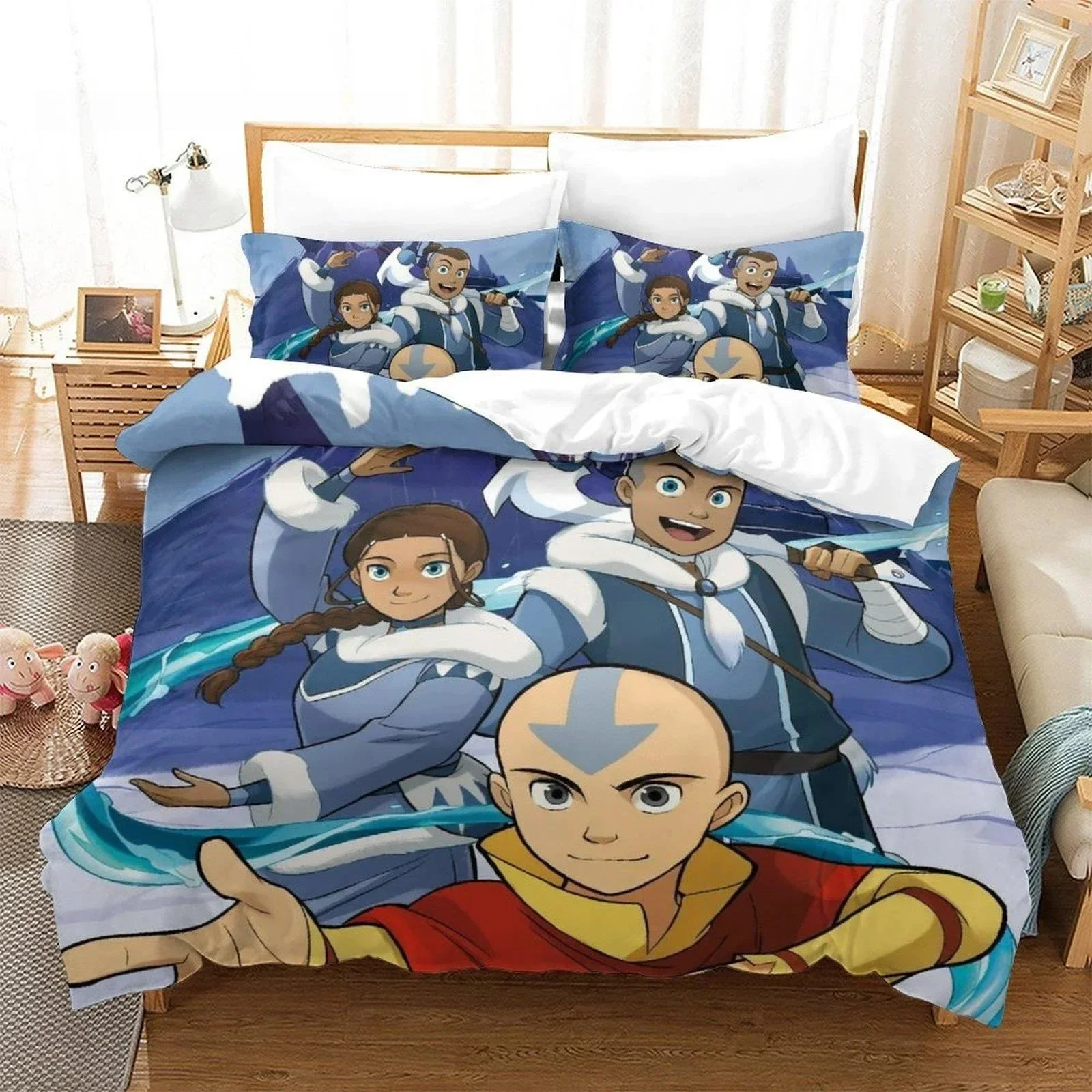 

3d Print Anime Avatar The Last Airbender Bedding Set Single Twin Full Queen King Size Bed Set Adult Kid Bedroom Duvetcover Sets