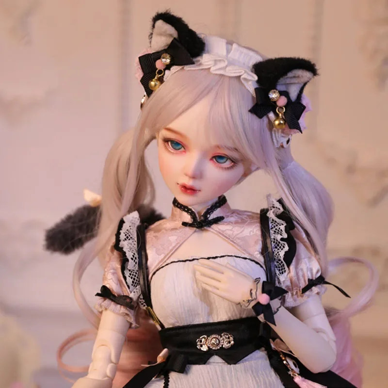 BJD-Poupée beurre de 60cm pour filles, avec vêtements, yeux changeants, chat, meilleur cadeau de Noël pour enfants, nouvelle collection 1/3