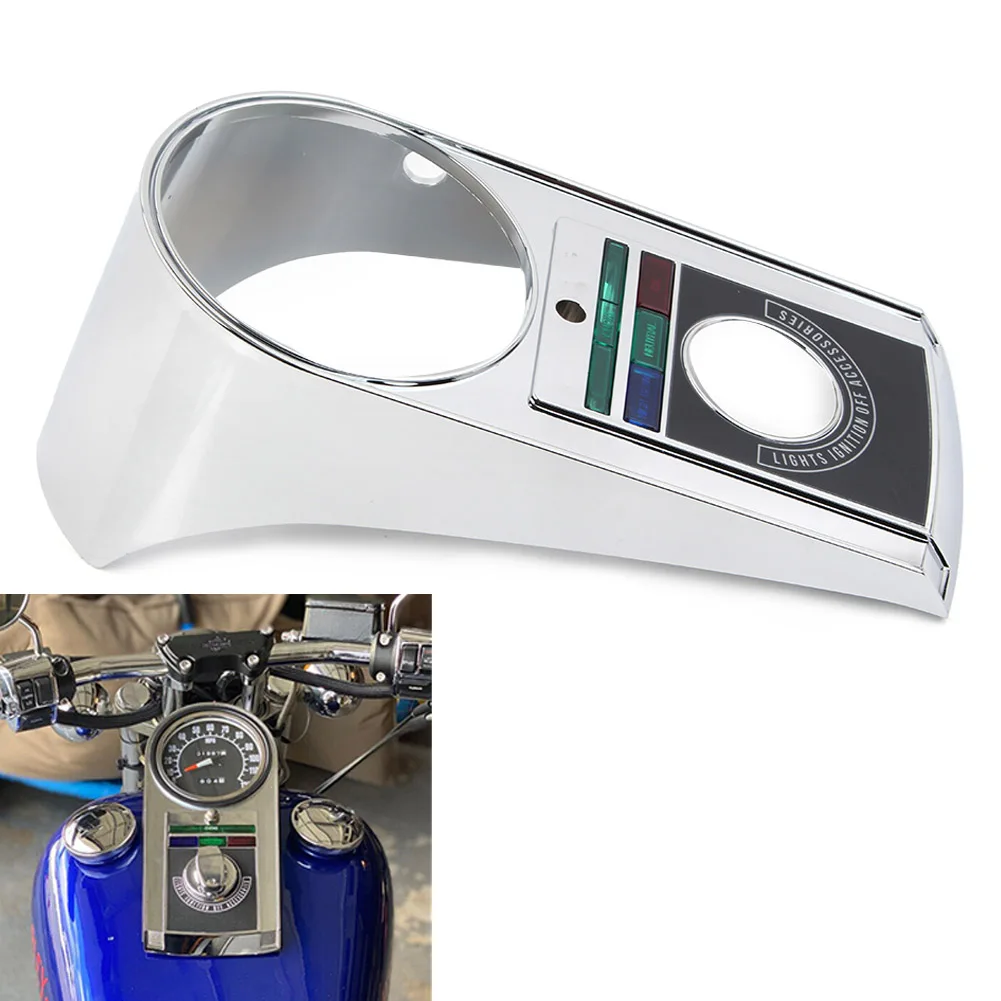 Chrome Motorcycle Speedometer Speedo Dash Panel Cover Housing Kit For Harley Softail 1991 1992 1993 1994 1995