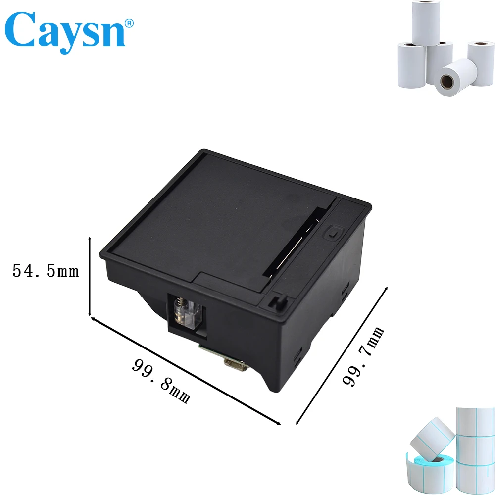 

58mm Panel Printer Module with 4Pin+Serial 2 Inch Thermal Receipt Printer Compatible Label Paper with Auto Cutter