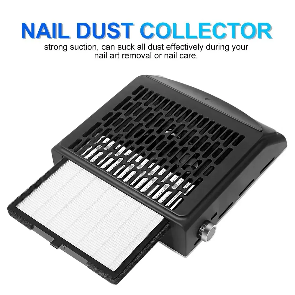 100W Powerful Nail Dust Collector Absorber for Manicure Low Noise Professional Nail Vacuum Cleaner Dust Extractor for Acrylic