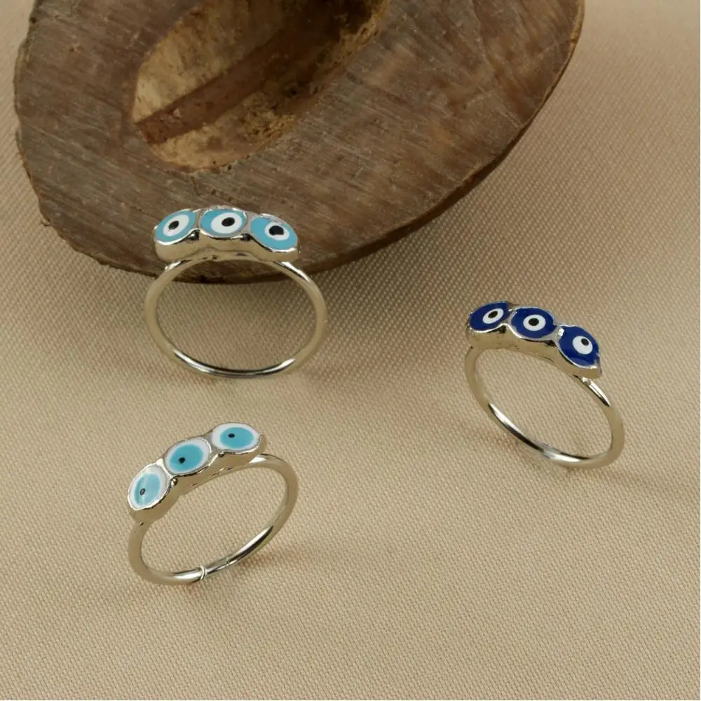 Evil eye Figured Joint Ring 1 Pcs