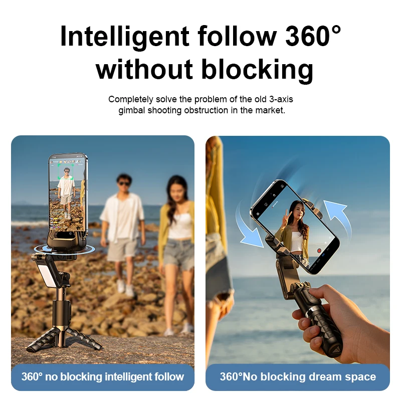 Orthogonal Three-axis Anti-shake Hand-held Tripod Head Stabilizer Mobile Phone Holders Stands Null Factory