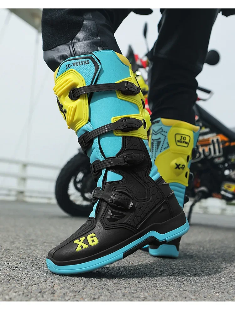 JG · WOLVES/Nine-strand Wolf Off-Road Motorcycle Riding Shoes
