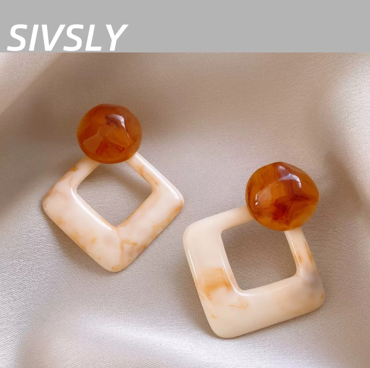 

French-style latte hot-selling acrylic coffee-colored pearl earrings for women, high-end, luxurious, texture, earring, fashion