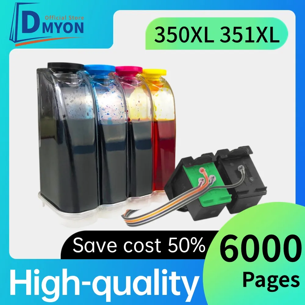 350XL 351XL Ink Cartridge Compatible ciss ink tank kit for sistema continuo hp C4200 C4480 C4580 C5280 C5200 C5240 C5250 C5270