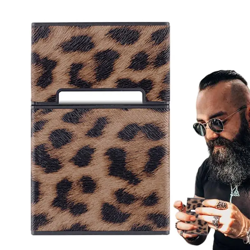 Credit Card Storage Box Leopard Print Security Card Security Card Box Name Card Holder Business Credit Card Holders For Small