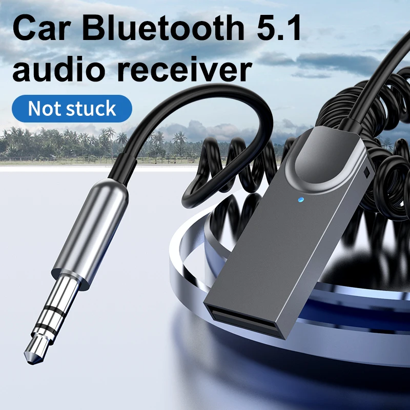 Aux Bluetooth Adapter For Car 3.5mm Jack USB Bluetooth 5.1 Receiver Speaker Auto Handfree Car Kit Audio Music Transmitter