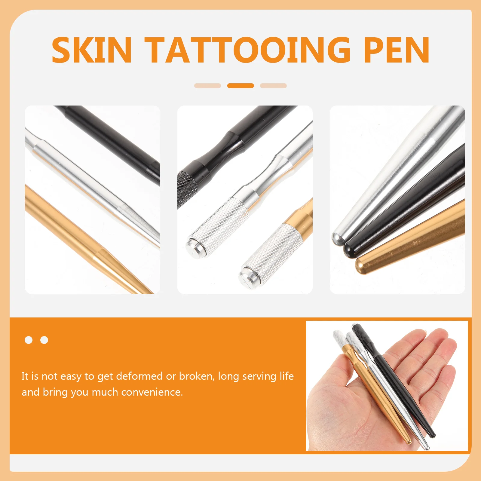 

3pcs Manual Microblading Pen Fog Tattoo Eyebrow Tool Brow Pencil eyeliner lip line tattoos accessories skin
