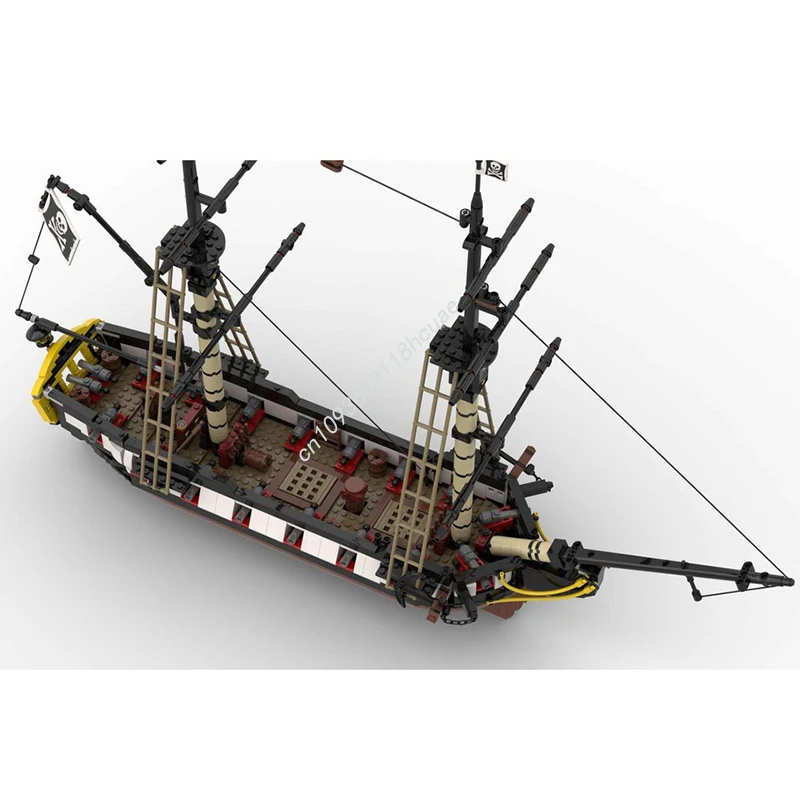 1690pcs MOC Barracuda Brig Pirates Building Block Christmas Gift Inspiring Creative Architecture Project Kit Design Enthusiasts