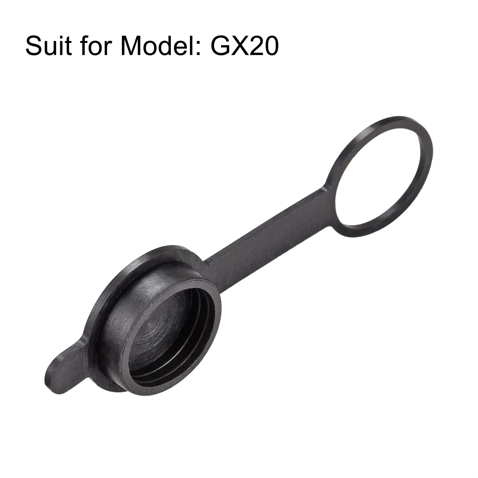 黒の保護プラスチック防塵カバー,4/8個,gx20用,航空プラグ,防水キャップ