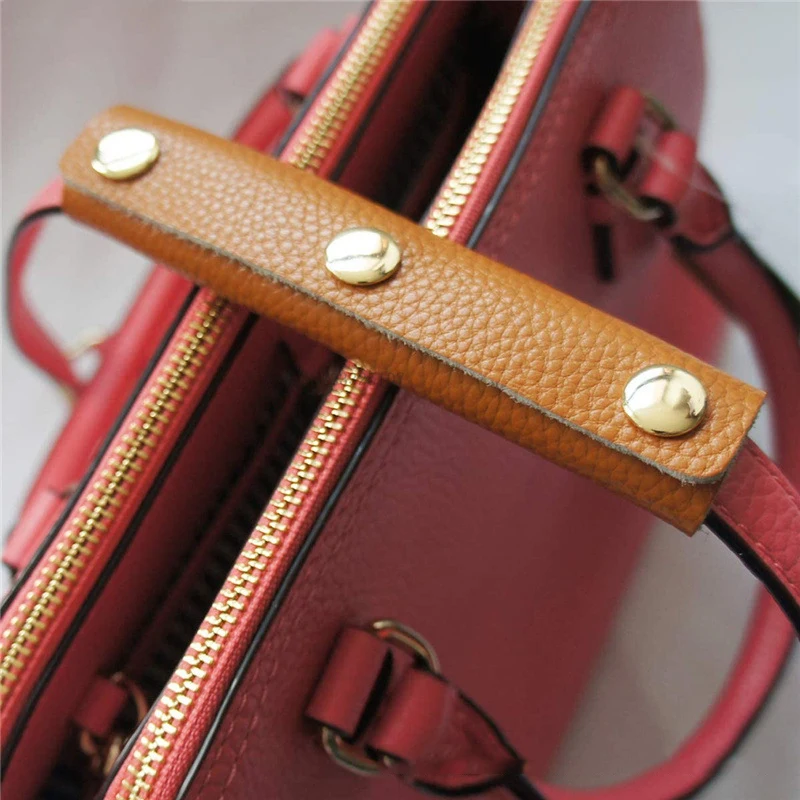 Solid Color Bag Handle Cover PU Suitcase Grip Protective Cover Bag Anti-strain Leather Handle Multifunctional Shoulder Strap Pad