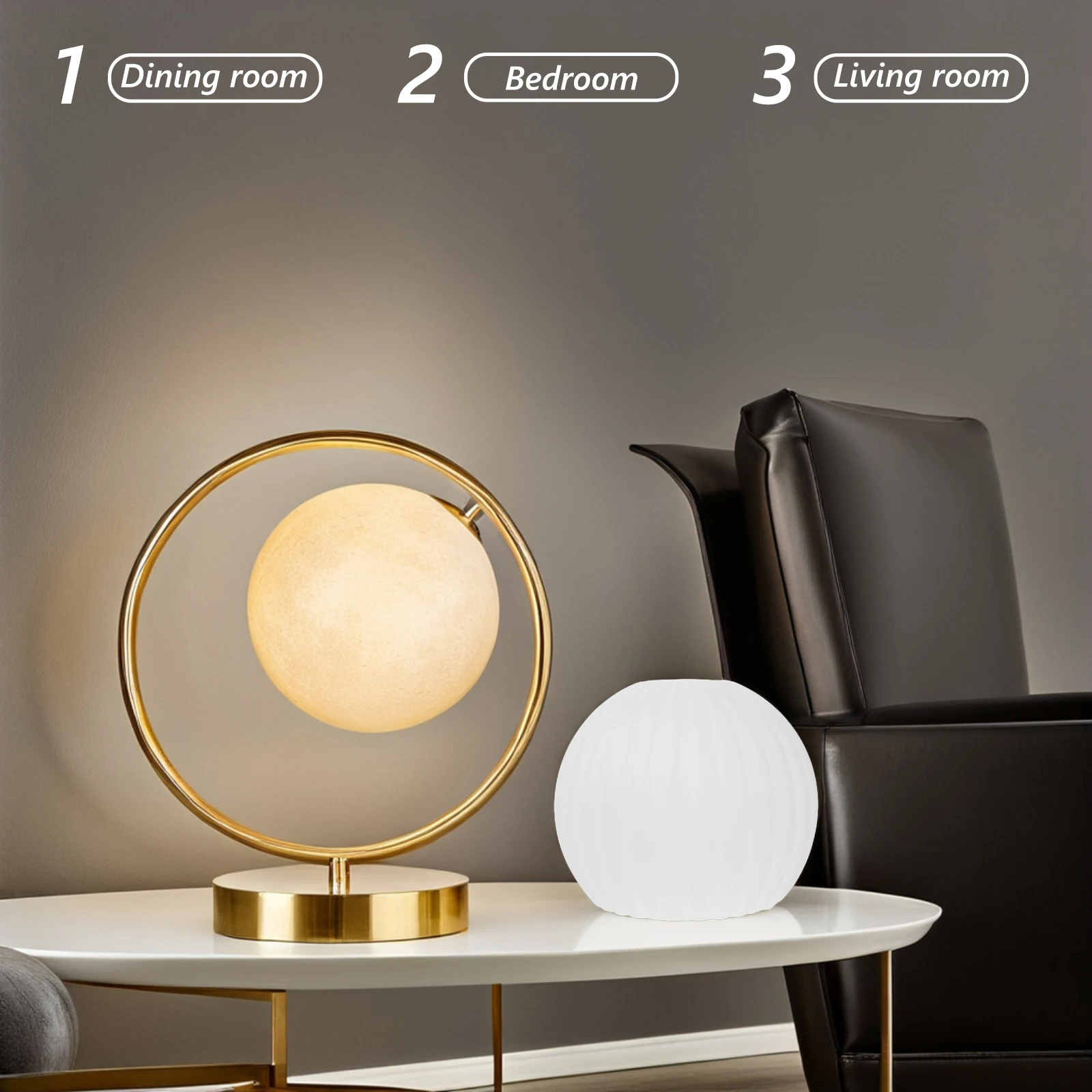 

Double Hole Pendant Lamp Shade Pe Plastic Round Globe For Ceiling Light Fixture Replacement Easy Clean Living Room Bedroom