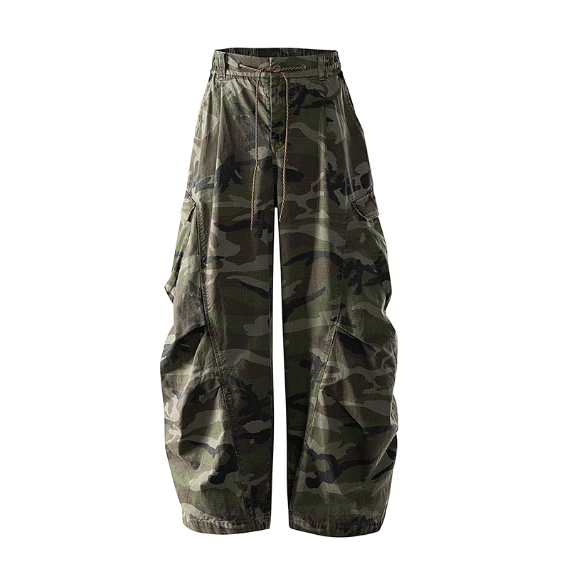 

Japanese-style Unisex Casual Heavyweight Large Pocket Camouflage Cargo Pants Outdoor Mountain Climbing Kukri Functional Long
