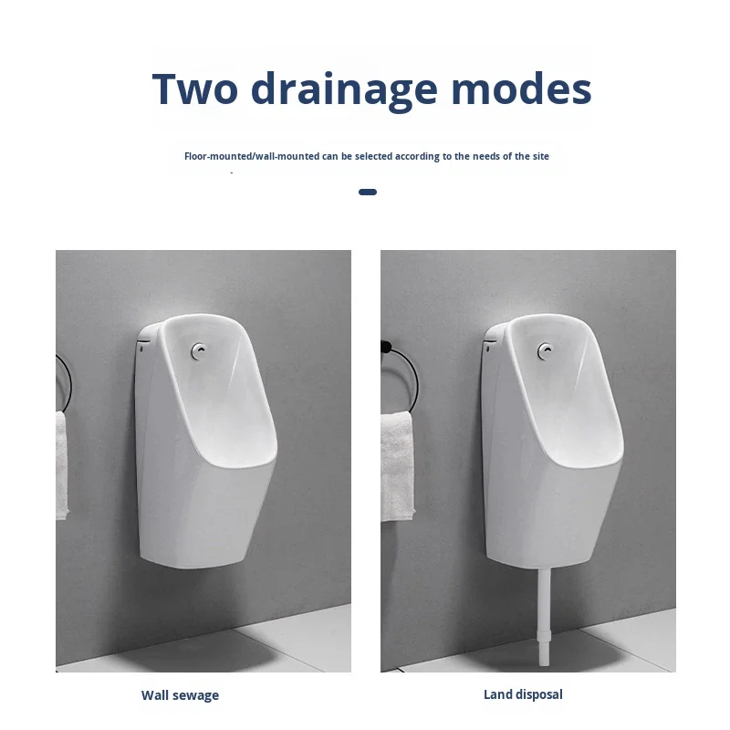 Smart Induction Floor Standing Modern Urinal for Family Bathroom/Hotel Use, Men Adult Ceramic Siphon Flush