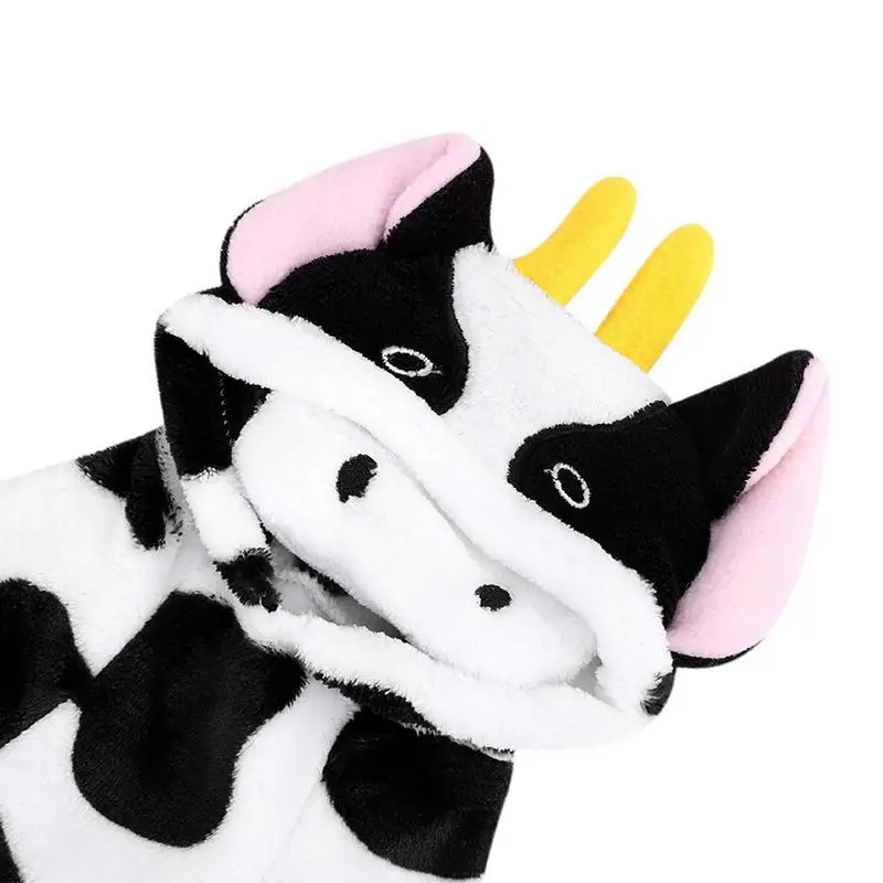 Halloween Dog Costume Cows Pet Dog Clothes For Small Breeds Dogs Pet Winter Comfortable Jumpsuits Puppy Cosplay Accessories For