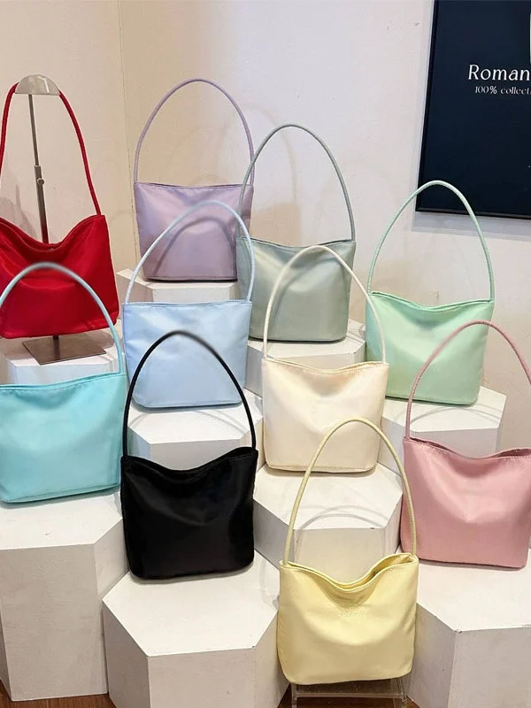 bolsa-de-ombro-versatil-de-nylon-com-fecho-de-cordao-e-alca-de-fita-–-presente-de-aniversario-feminino-simples-e-casual