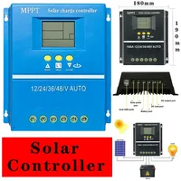50A 60A 70A 80A 90A 100A MPPT Solar Charge Controller 12V 24V 36V 48V Auto Solar Panel Charger Regulator for Lead-acid/Lithium