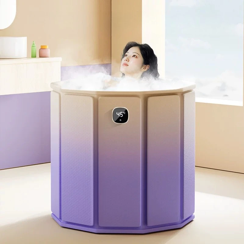 Foldable Portable Hot Tub Free Standing Adults Soaking Above Ground Hot Tub Clearance Lazy Badewanne Klappbar Spa Supplies