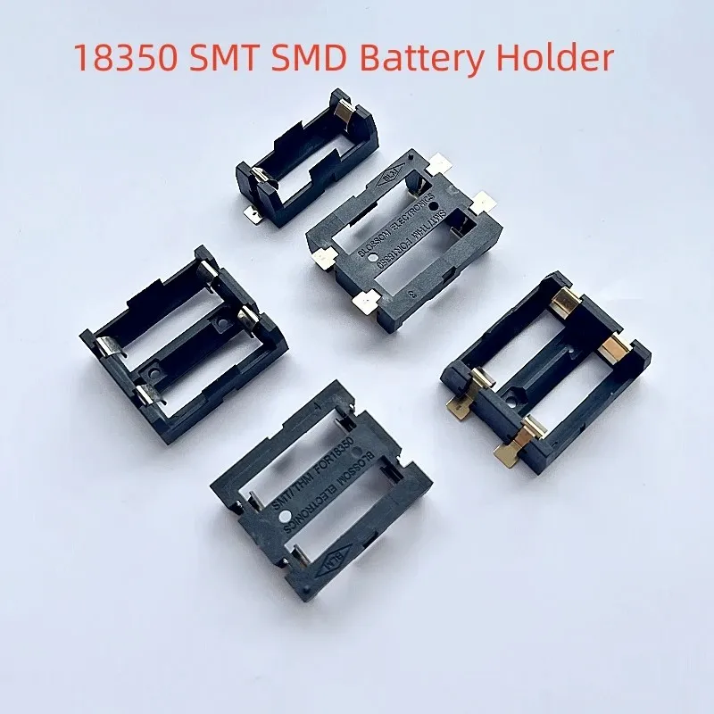 

2PCS 1/2x18350 SMD SMT Batteries Holder Storage Box Case With Bronze Pins 1 2 Slots 18350 Rechargeable Battery Shell