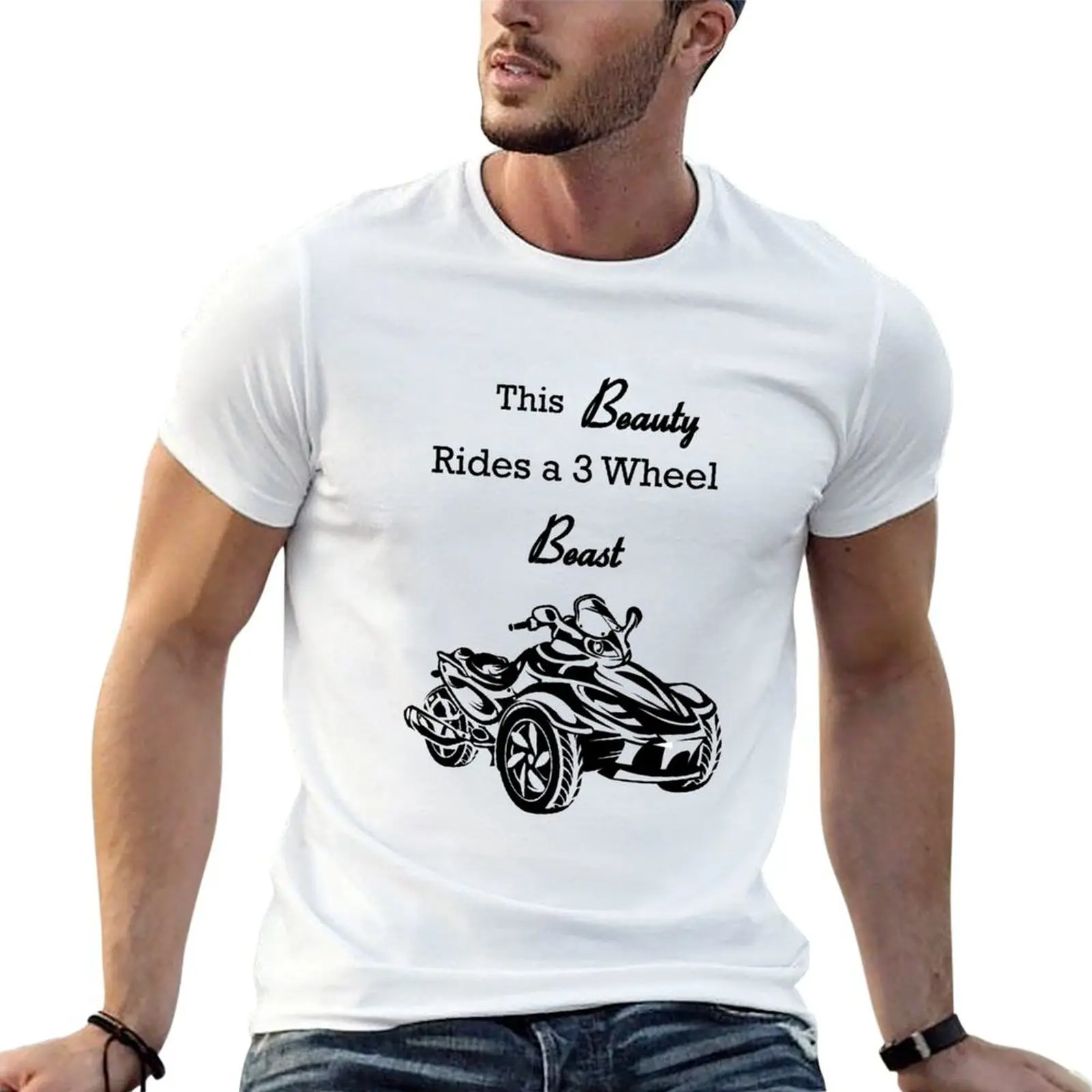 This Beauty Rides a 3 Wheel Beast T-Shirt oversized graphic tee customizeds t shirts for men cotton