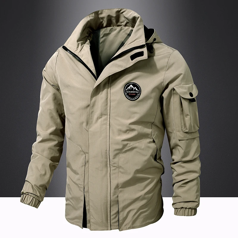 

Autumn Men Hoodie Jacket Windproof Wear Fashion Trends Male Coat Versatile Casual Top Outdoor Mountaineering Clothes Locomotive