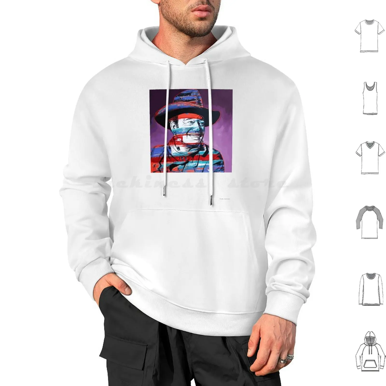 

The Hoodies Long Sleeve John Wayne The Movie Stars Hollywood Stars Western Art Cowboy Legend Man Masculine Contemporary