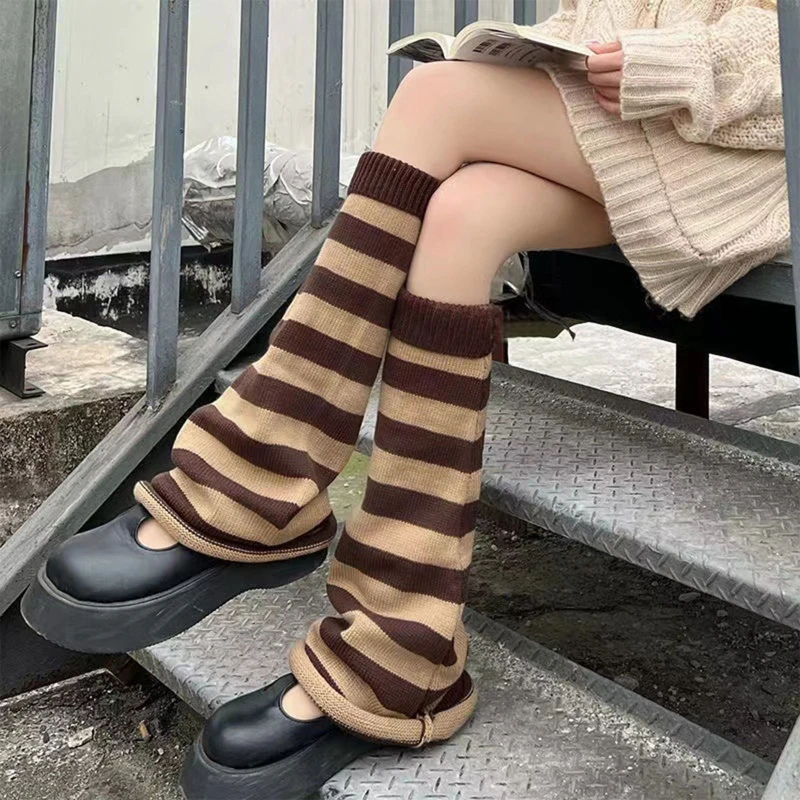 JK Socks Lolita Leg Warmer Socks Slouch Socks Women Jk Stocking Knit Loose Stockings Lolita Leggings Boot Socks